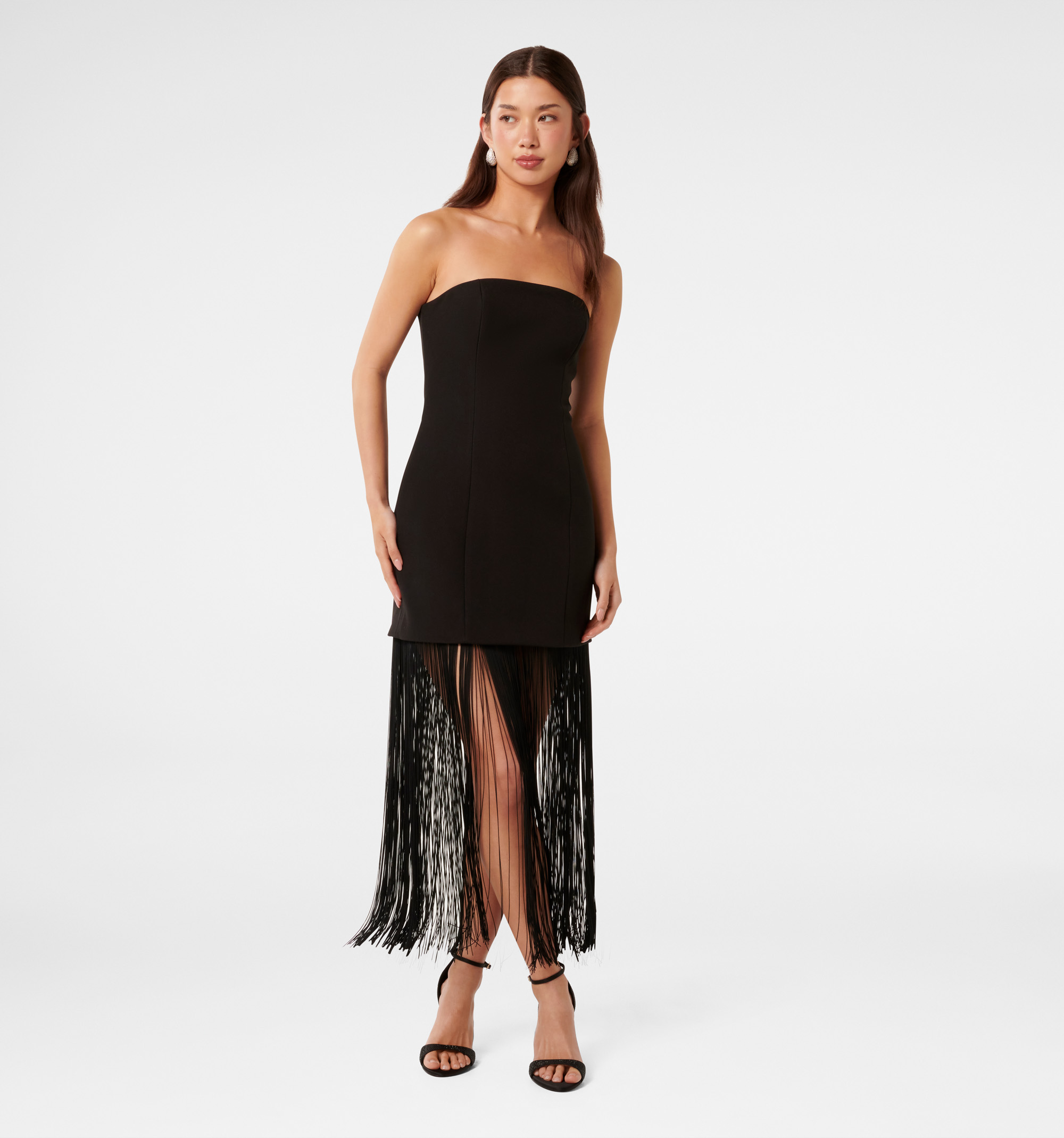 Brodie Strapless Fringe Dress